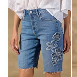 Driftwood Palmeri Embroidered Bermuda Shorts NWT Size 25